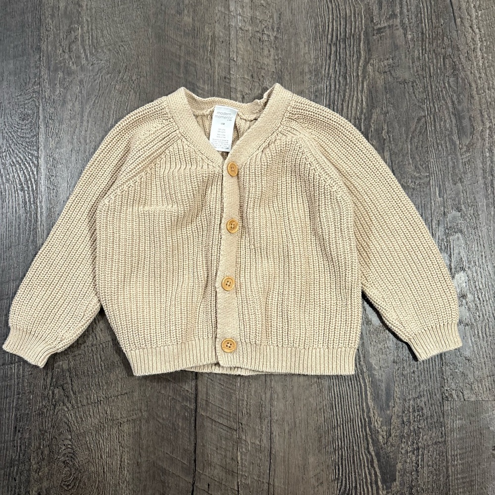 Gerber Modern Moments Cream Knit Cardigan Sweater